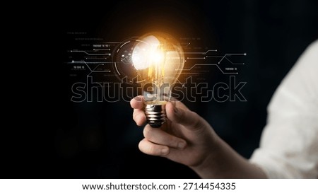 AI artificial intelligence with digital brain and connected data circuit. AI core processes data, AI core drives intelligence, enables connection, and AI core powers smart digital systems. Latch
