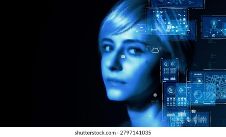 AI (Artificial Intelligence) and Digital Technology. conceptual image visual.