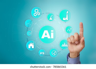 AI, Artificial intelligence, machine learning, neural networks and modern technologies concepts. IOT and automation. - Shutterstock ID 785865361