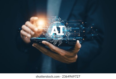 AI (Artificial intelligence) AI management and support technology in the Business plan marketing success customer. AI management concept. - Powered by Shutterstock