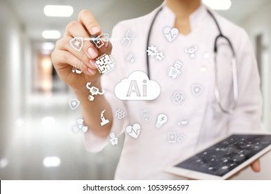 AI, Artificial Intelligence, In Modern Medical Technology. IOT And Automation.