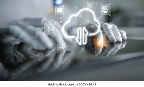 AI artificial intelligence optimizes cloud infrastructure with virtual assistants and intelligent automation, improving scalability, security, and digital business continuity. Latch