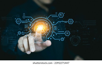 AI (Artificial Intelligence) technology, AI Learning and Artificial Intelligence, AI system for assistance people.