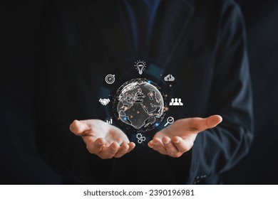 AI, Artificial Intelligence, technology smart robot AI, artificial intelligence by enter command internet of things(iot) of technology enhancing global business capabilities.