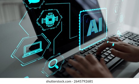 AI Assistant Brain Processor with LLM Technology, Big Data, Machine Learning, Generative AI for Business Support, Future Agentic AI Technology and Artificial Intelligence Prompt Engineering. Thunk