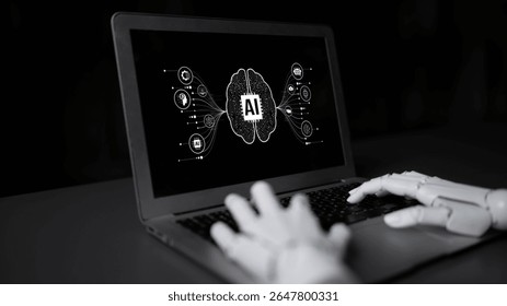 AI Assistant Brain Processor with LLM Technology, Big Data, Machine Learning, Generative AI for Business Support, Future Agentic AI Technology and Artificial Intelligence Prompt Engineering. Latch