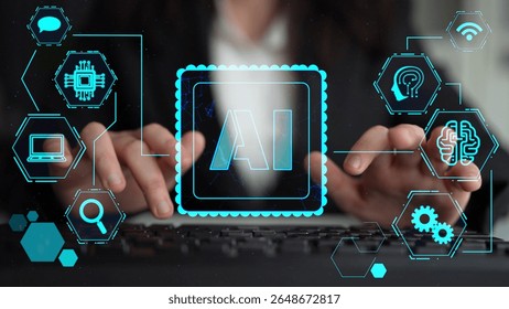 AI Assistant Brain Processor with LLM Technology, Big Data, Machine Learning, Generative AI for Business Support, Future Agentic AI Technology and Artificial Intelligence Prompt Engineering. Thunk