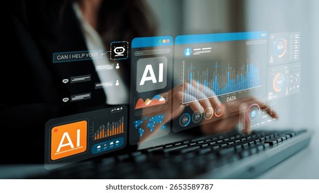 AI Assistant Brain Processor with LLM Technology, Big Data, Machine Learning, Generative AI for Business Support, Future Agentic AI Technology and Artificial Intelligence Prompt Engineering. Muxer