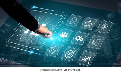 AI Assistant Brain Processor with LLM Technology, Big Data, Machine Learning, Generative AI for Business Support, Future Agentic AI Technology and Artificial Intelligence Prompt Engineering. Spline
