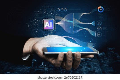 AI Assistant Brain Processor with LLM Technology, Big Data, Machine Learning, Generative AI for Business Support, Future Agentic AI Technology and Artificial Intelligence Prompt Engineering. Spline