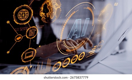 AI Assistant Brain Processor with LLM Technology, Big Data, Machine Learning, Generative AI for Business Support, Future Agentic AI Technology and Artificial Intelligence Prompt Engineering. Thunk