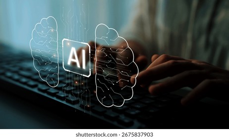 AI Assistant Brain Processor with LLM Technology, Big Data, Machine Learning, Generative AI for Business Support, Future Agentic AI Technology and Artificial Intelligence Prompt Engineering. Muxer - Powered by Shutterstock - Get 15% off with code: PIKWIZARD15