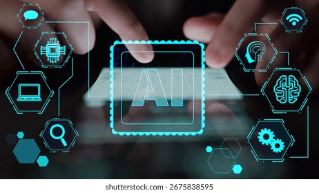 AI Assistant Brain Processor with LLM Technology, Big Data, Machine Learning, Generative AI for Business Support, Future Agentic AI Technology and Artificial Intelligence Prompt Engineering. Thunk