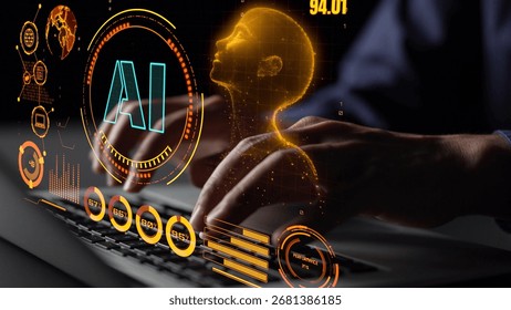AI Assistant Brain Processor with LLM Technology, Big Data, Machine Learning, Generative AI for Business Support, Future Agentic AI Technology and Artificial Intelligence Prompt Engineering. Thunk