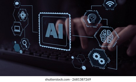 AI Assistant Brain Processor with LLM Technology, Big Data, Machine Learning, Generative AI for Business Support, Future Agentic AI Technology and Artificial Intelligence Prompt Engineering. Thunk