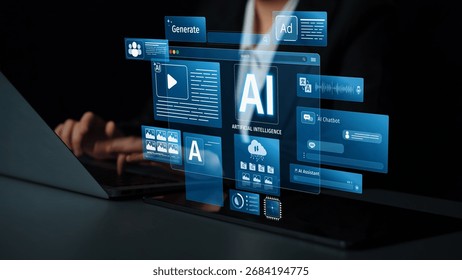 AI Assistant Brain Processor with LLM Technology, Big Data, Machine Learning, Generative AI for Business Support, Future Agentic AI Technology and Artificial Intelligence Prompt Engineering. Muxer