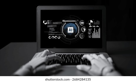AI Assistant Brain Processor with LLM Technology, Big Data, Machine Learning, Generative AI for Business Support, Future Agentic AI Technology and Artificial Intelligence Prompt Engineering. Latch