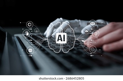AI Assistant Brain Processor with LLM Technology, Big Data, Machine Learning, Generative AI for Business Support, Future Agentic AI Technology and Artificial Intelligence Prompt Engineering. Latch