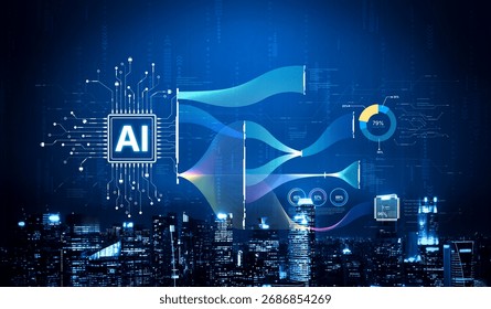 AI Assistant Brain Processor with LLM Technology, Big Data, Machine Learning, Generative AI for Business Support, Future Agentic AI Technology and Artificial Intelligence Prompt Engineering. Spline