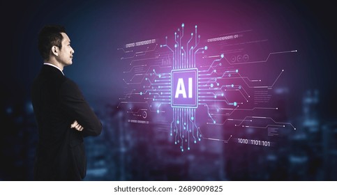 AI Assistant Brain Processor with LLM Technology, Big Data, Machine Learning, Generative AI for Business Support, Future Agentic AI Technology and Artificial Intelligence Prompt Engineering. Spline