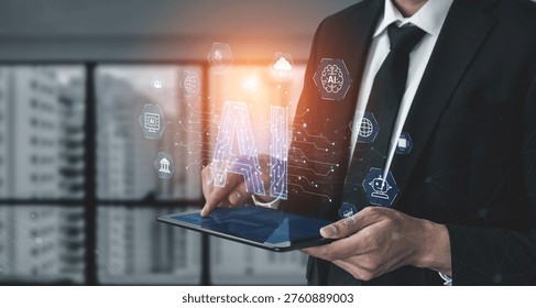 AI Assistant Brain Processor with LLM Technology, Big Data, Machine Learning, Generative AI for Business Support, Future Agentic AI Technology and Artificial Intelligence Prompt Engineering. Spline