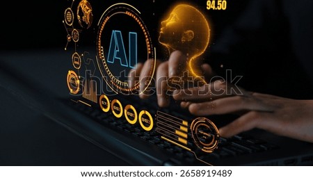 AI Assistant Brain Processor with LLM Technology, Big Data, Machine Learning, Generative AI for Business Support, Future Agentic AI Technology and Artificial Intelligence Prompt Engineering. Thunk