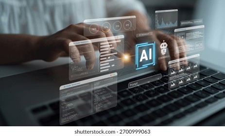AI assistant dashboard for code, media, and image generation with performance analytics and chatbot modules Parse