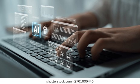 AI assistant dashboard for code, media, and image generation with performance analytics and chatbot modules Parse
