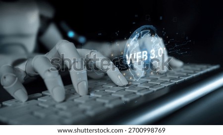 An AI assistant operates on the Web 3.0 platform. This smart technology utilizes the decentralized global network and blockchain for secure, intelligent applications of the future. Parse