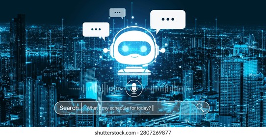 AI assistant with voice chat interface, combining smart chatbot, voice command, and AI-powered control search tools. Agentic AI assistant helps users search and chat naturally. Spline