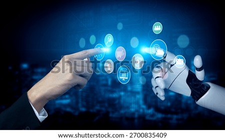 AI assists in organizing and visualizing a digital ecosystem of business icons to represent key services like finance, analytics, and secure cloud platforms in modern industries Vouch