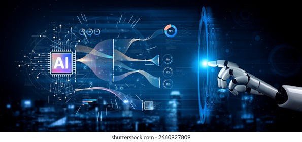 AI brain processes big data with generative AI, LLMs, and machine learning to support business decisions, prompt engineering, and future agentic artificial intelligence systems. spline