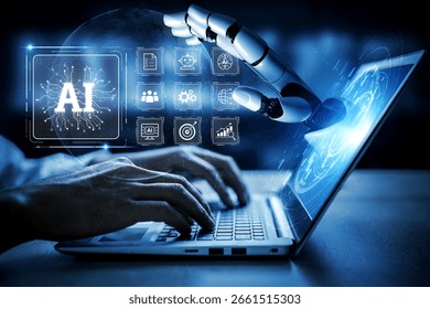 AI brain processes big data with generative AI, LLMs, and machine learning to support business decisions, prompt engineering, and future agentic artificial intelligence systems. spline