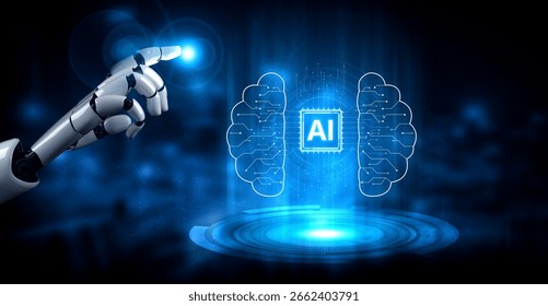 AI brain processes big data with generative AI, LLMs, and machine learning to support business decisions, prompt engineering, and future agentic artificial intelligence systems. spline