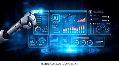 AI brain processes big data with generative AI, LLMs, and machine learning to support business decisions, prompt engineering, and future agentic artificial intelligence systems. spline