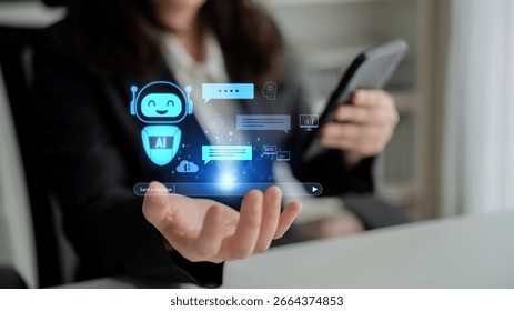 AI chatbot improves virtual assistant interaction. AI chatbot processes text, supports users, AI chatbot automates replies, and AI chatbot enables smart messaging. Latch