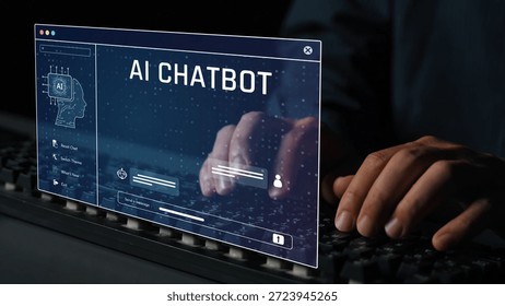 AI chatbot interface facilitates communication, chatbot, and AI interaction for automated user support and information exchange Marrow