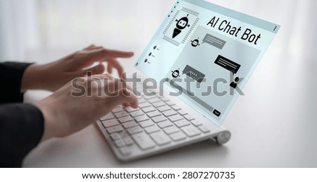 AI chatbot interface facilitates communication, chatbot, and AI interaction for automated user support and information exchange Latch