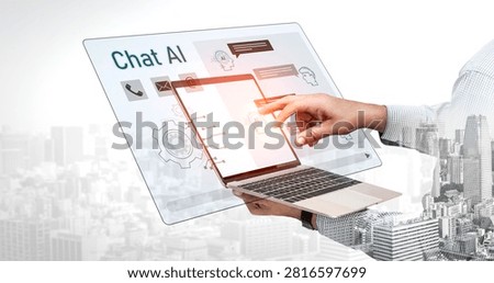 AI chatbot interface facilitates communication, chatbot, and AI interaction for automated user support and information exchange Vouch