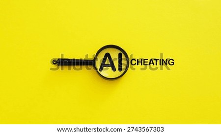 AI cheating and academic integrity problem concept, artificial intelligence generated assignments, plagiarism detection and student ethics, digital cheating risks