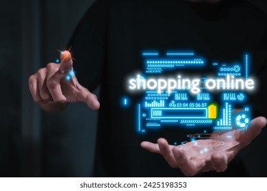 Ai commerce image recognition technology Applications buy things online final sale offer details flash sale banner template design web social media shopping online Hand UI User interface programmer Ai
