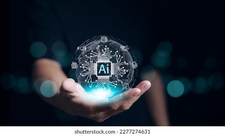 Ai, the concept of artificial intelligence use analytics, automation, and an autonomous brain. big data management, computer connection information intelligence technology, ChatGPT, Automated GPT,