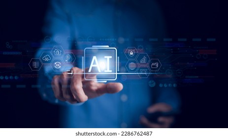 Ai, the concept of artificial intelligence use analytics, automation, and an autonomous brain. big data management, connection information AI intelligent technology, smart home, cybersecurity of AI, - Powered by Shutterstock