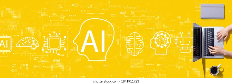 AI concept with person using a laptop computer - Shutterstock ID 1841911723
