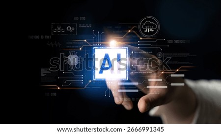 AI core technology presented with digital circuit connections, symbolizing AI systems, processing power, and integration into modern digital platforms Latch
