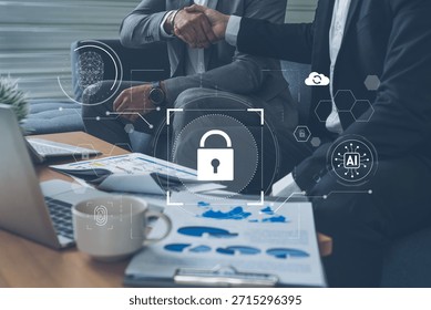 AI cyber security system using biometric authentication and privacy control. Cyber security protects identity, cybersecurity detects threats, cybersecurity ensures safety, and secures data. Vouch