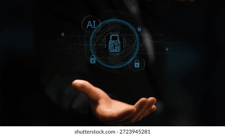 AI cyber security system using biometric authentication and privacy control. Cyber security protects identity, cybersecurity detects threats, cybersecurity ensures safety, and secures data. Marrow