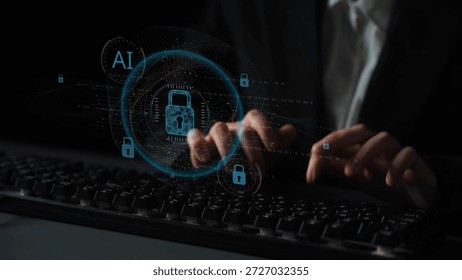 AI cyber security system using biometric authentication and privacy control. Cyber security protects identity, cybersecurity detects threats, cybersecurity ensures safety, and secures data. Marrow