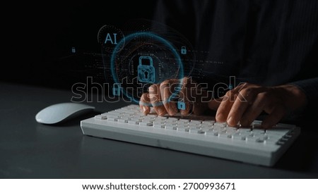 AI cyber security system using biometric authentication and privacy control. Cyber security protects identity, cybersecurity detects threats, cybersecurity ensures safety, and secures data. Marrow