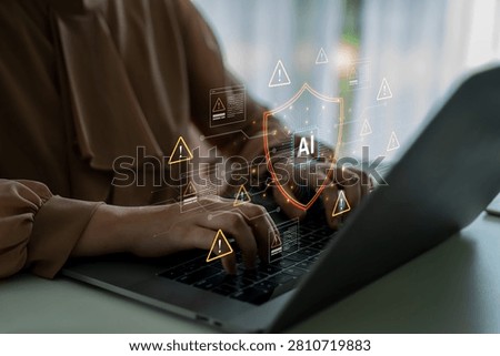 AI cybersecurity safeguards systems with encryption, access control, and AI secure data flow. Futuristic cyber security featuring AI digital shield, zero trust and AI threat detection system. Corpus